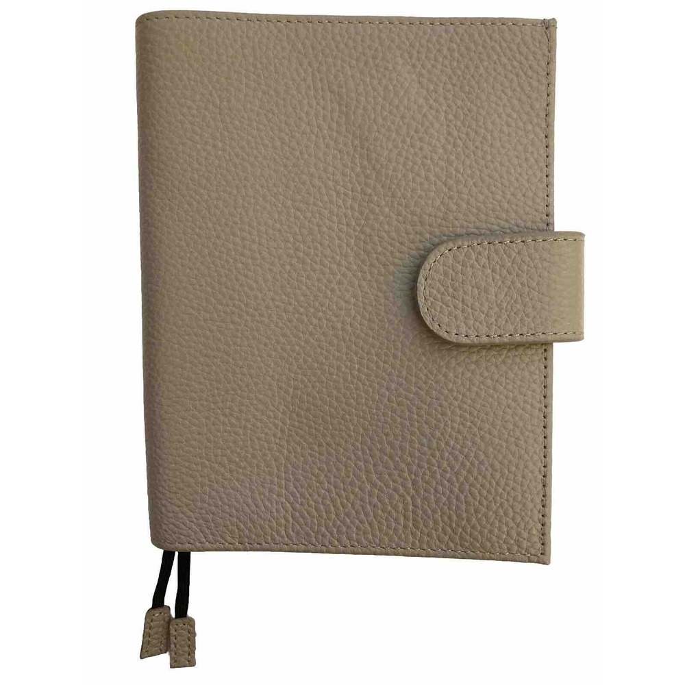 Moterm Planner Cover Folio Organizer Gray Pebbled Leather 6.5" x 5"